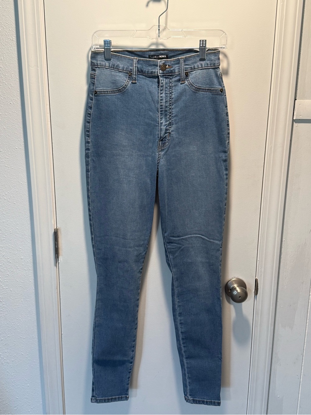 Fashion Nova Medium Wash High-Rise Skinny Jeans